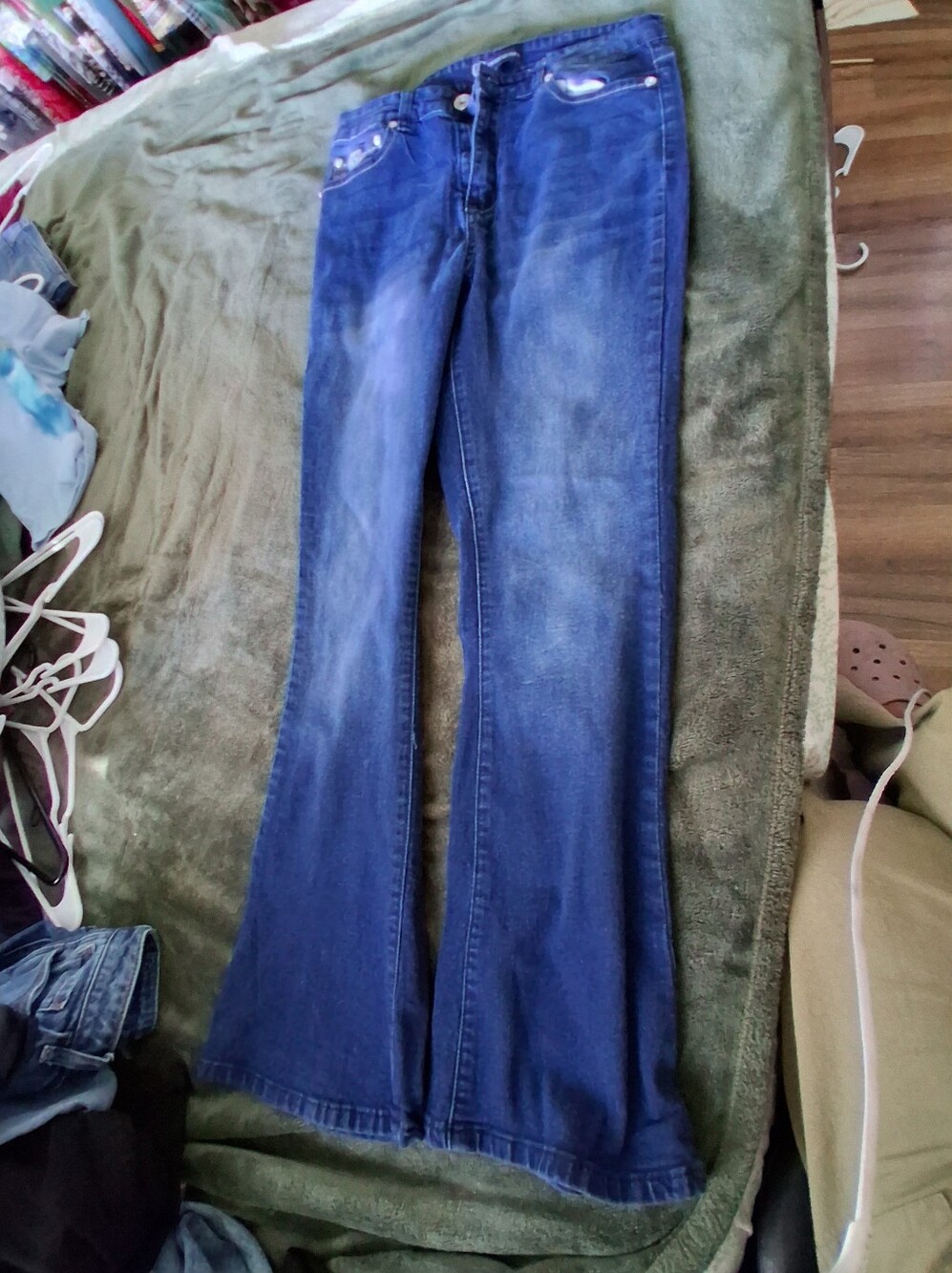 Women's Mid-Rise Blue Flare Jeans